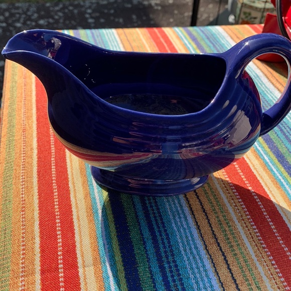 Fiesta Dining Vintage Fiesta Cobalt Blue Gravy Boat Poshmark